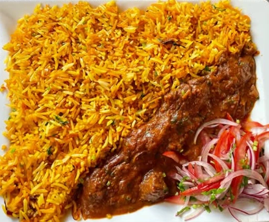 KulaTam biryani with masala and kachumbari